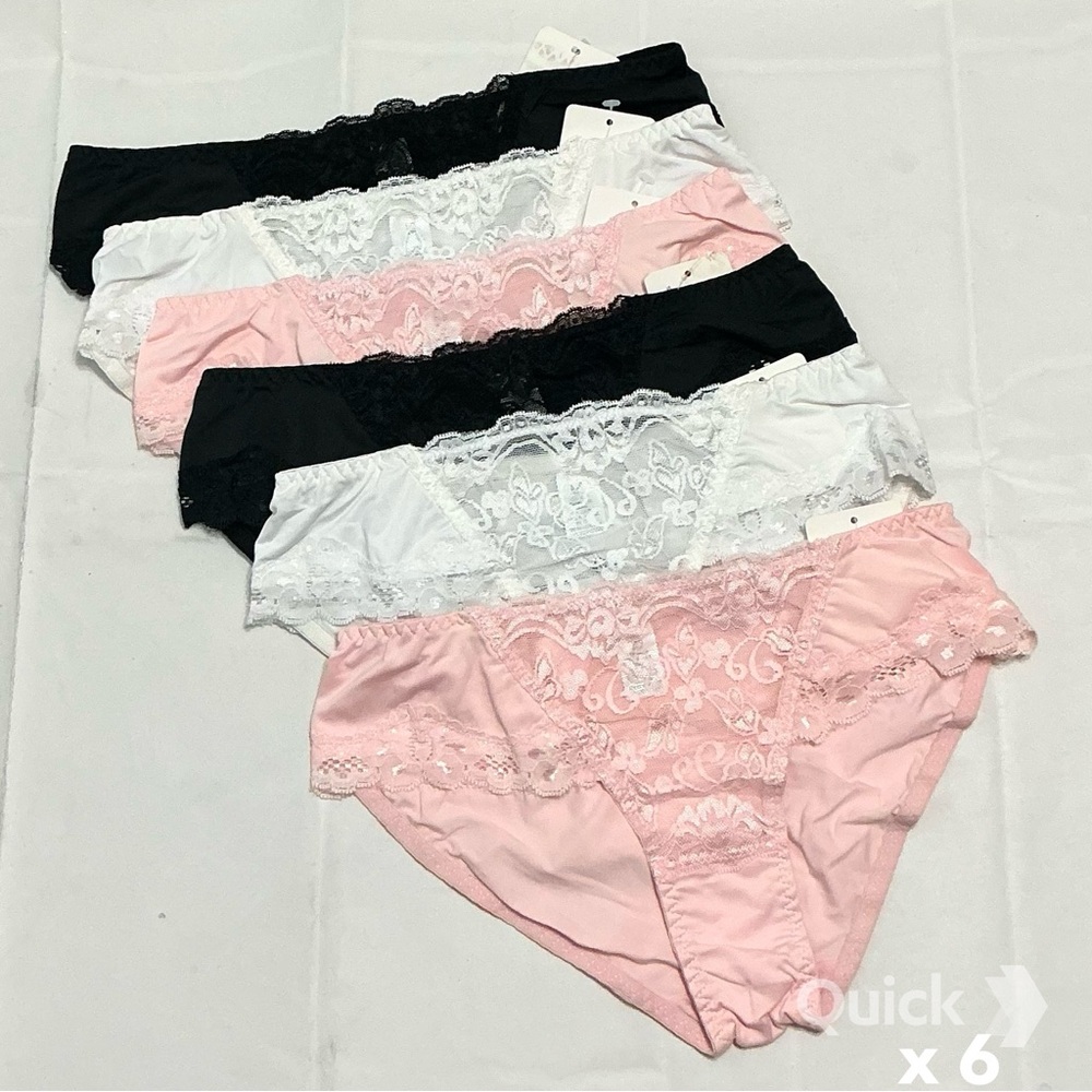NWT Floral Lace Low-Rise Panties - 6 pcs Set